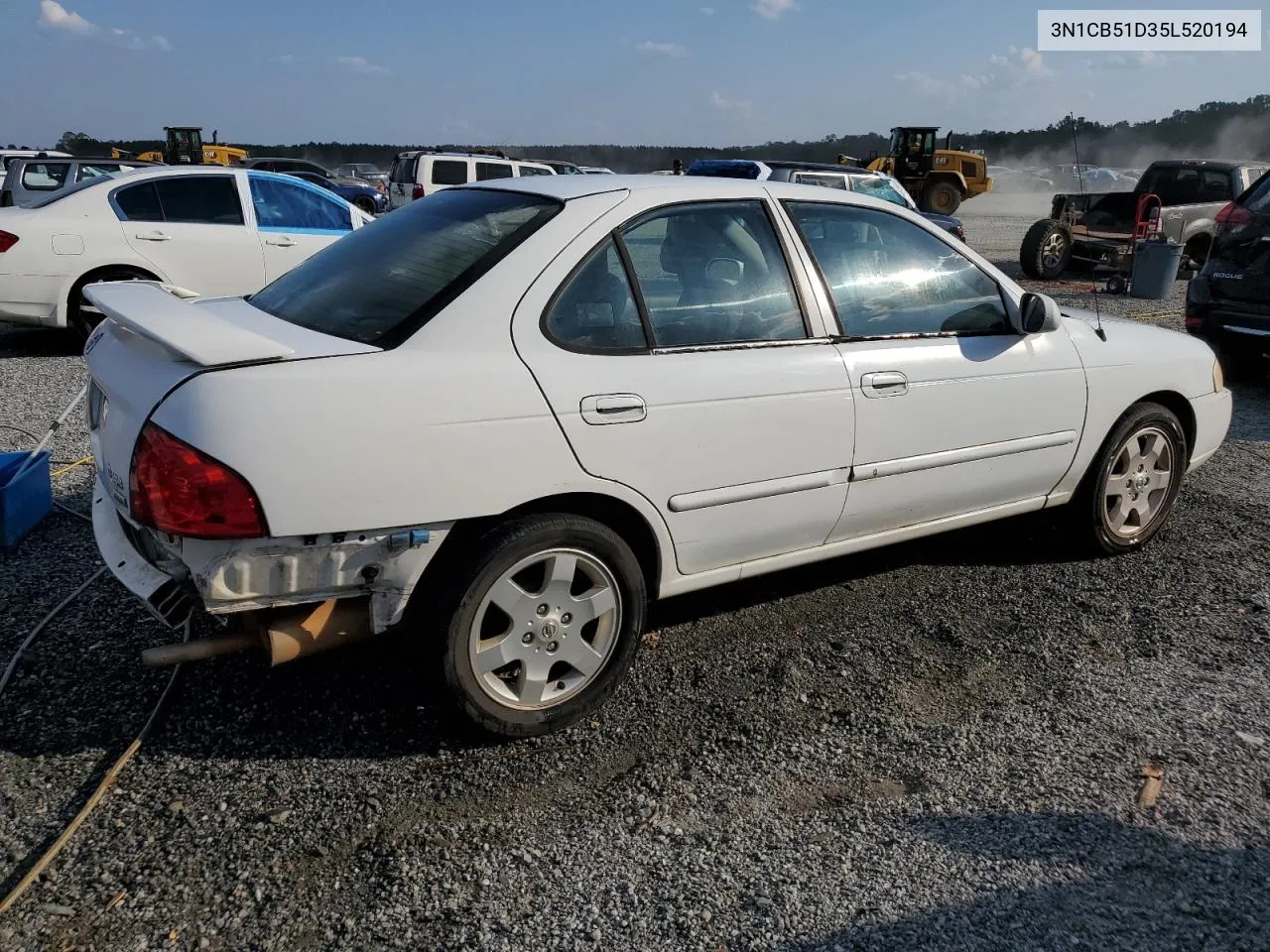 2005 Nissan Sentra 1.8 VIN: 3N1CB51D35L520194 Lot: 74714324