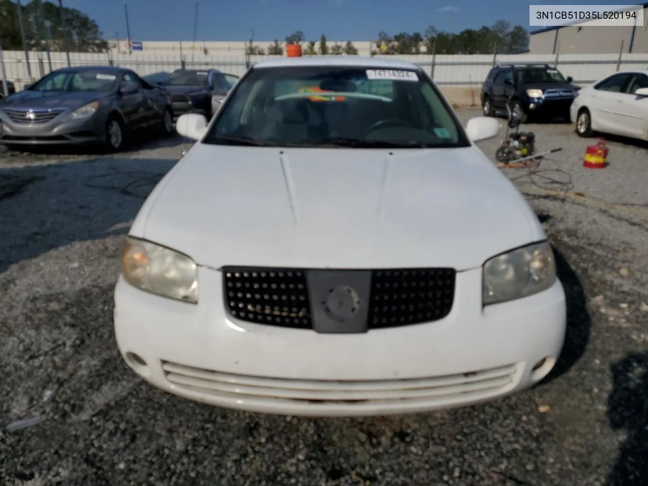 2005 Nissan Sentra 1.8 VIN: 3N1CB51D35L520194 Lot: 74714324