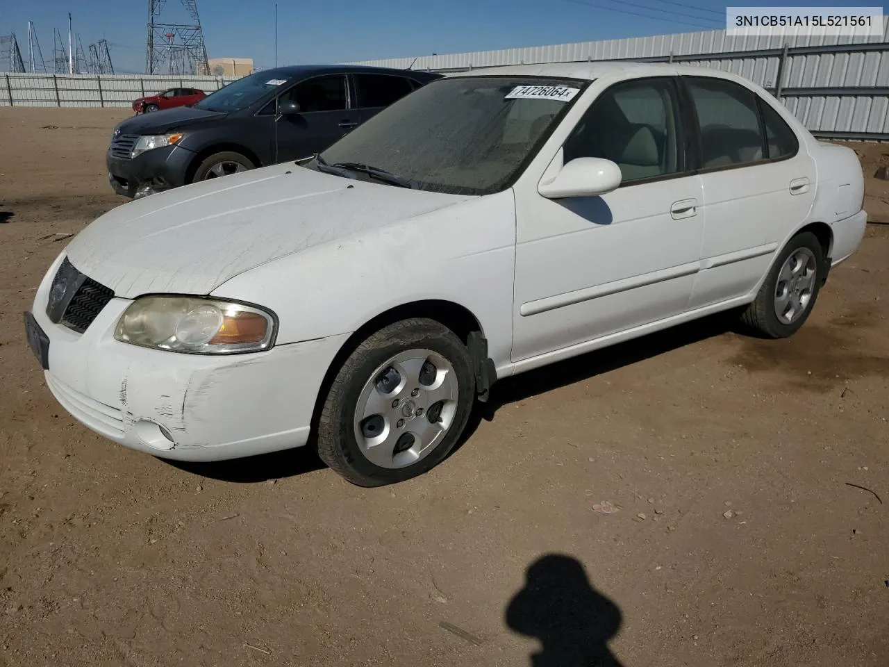 2005 Nissan Sentra 1.8S VIN: 3N1CB51A15L521561 Lot: 74726064