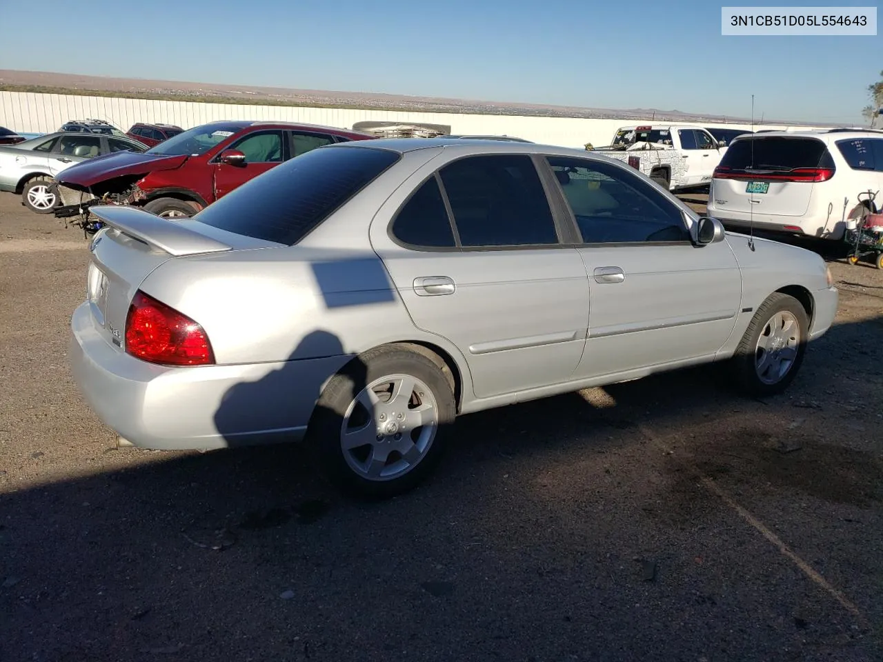 2005 Nissan Sentra 1.8 VIN: 3N1CB51D05L554643 Lot: 76867494