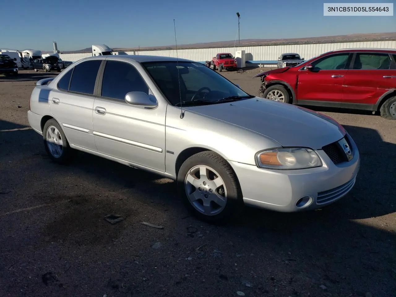 2005 Nissan Sentra 1.8 VIN: 3N1CB51D05L554643 Lot: 76867494