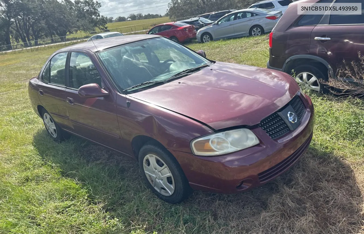 2005 Nissan Sentra 1.8 VIN: 3N1CB51DX5L493950 Lot: 78908664