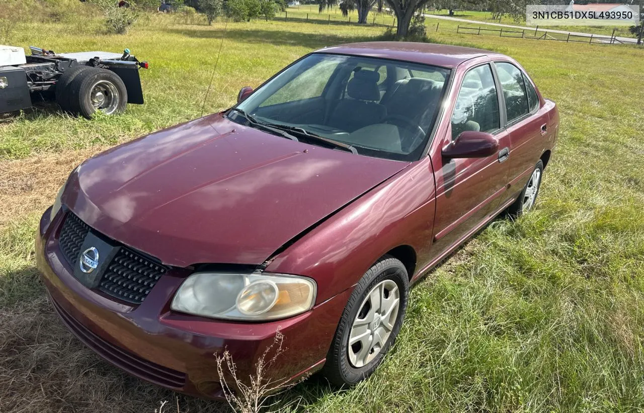 2005 Nissan Sentra 1.8 VIN: 3N1CB51DX5L493950 Lot: 78908664