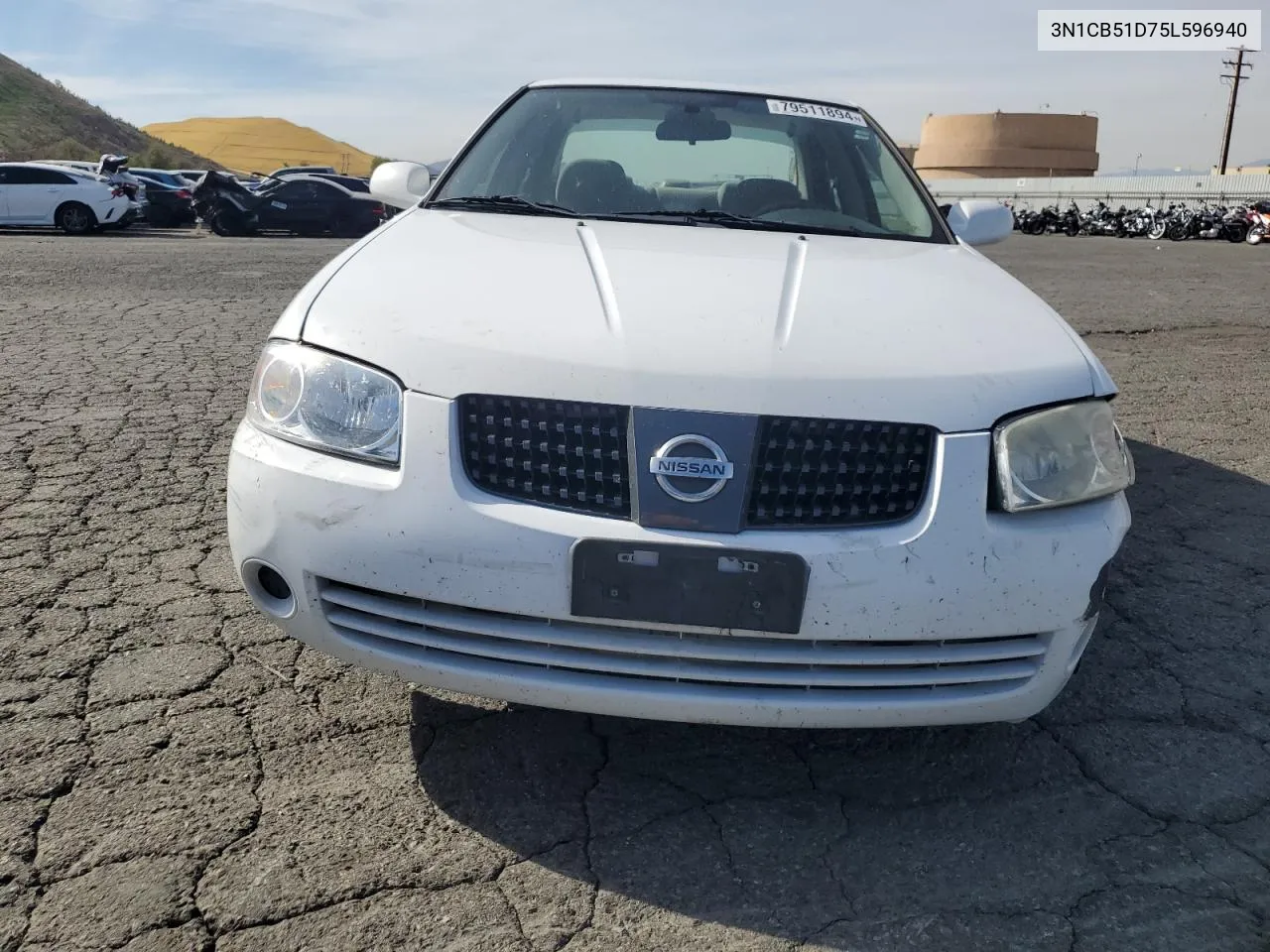 2005 Nissan Sentra 1.8 VIN: 3N1CB51D75L596940 Lot: 79511894