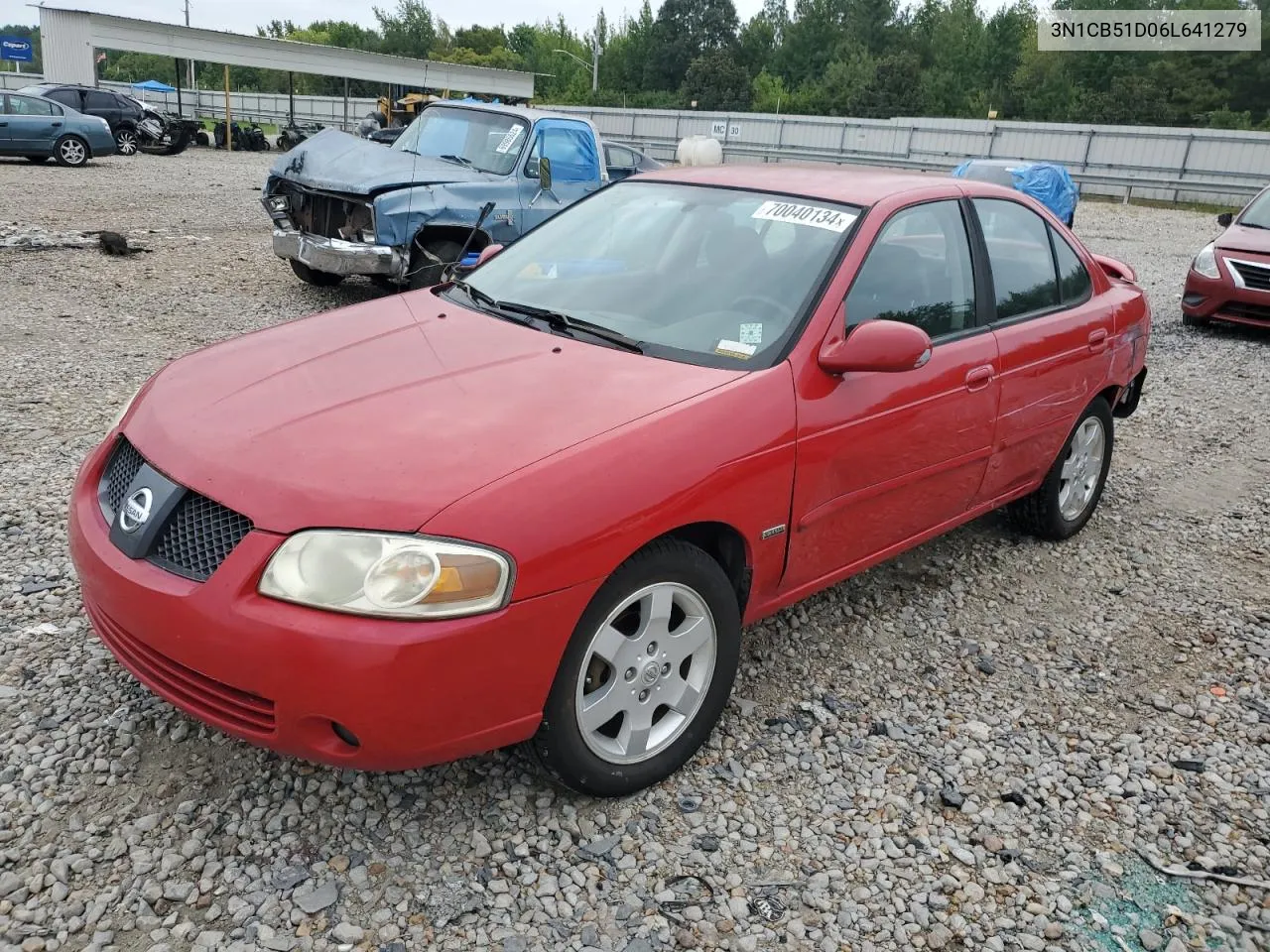 2006 Nissan Sentra 1.8 VIN: 3N1CB51D06L641279 Lot: 70040134