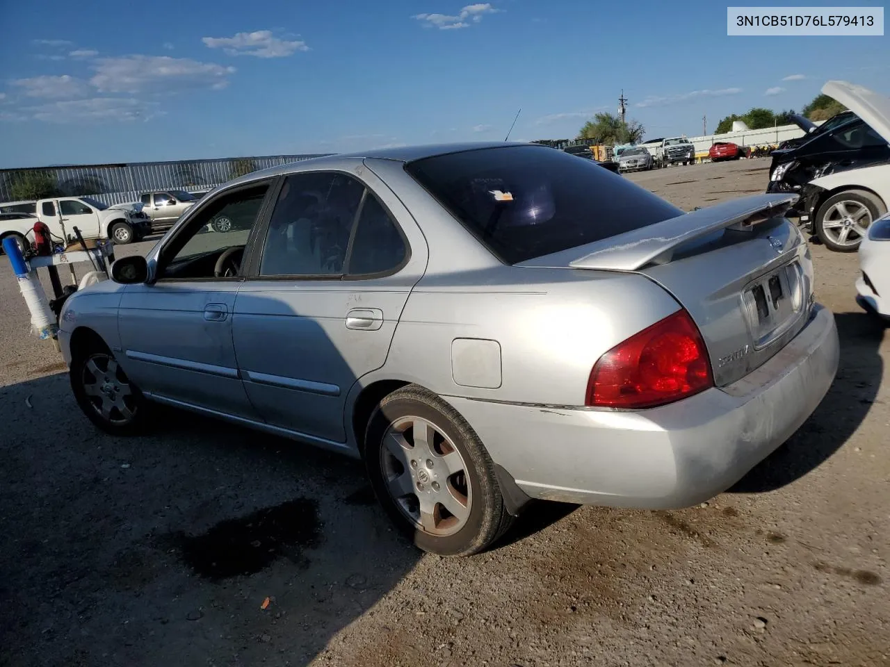 2006 Nissan Sentra 1.8 VIN: 3N1CB51D76L579413 Lot: 70616294