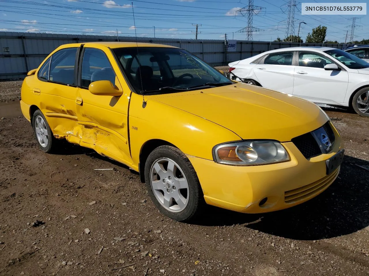 2006 Nissan Sentra 1.8 VIN: 3N1CB51D76L553779 Lot: 72660164