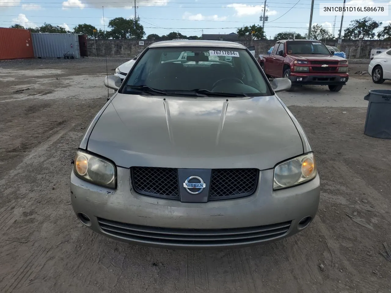 2006 Nissan Sentra 1.8 VIN: 3N1CB51D16L586678 Lot: 76717894