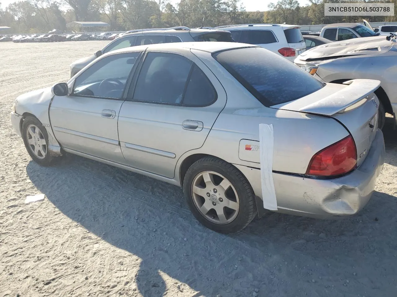 2006 Nissan Sentra 1.8 VIN: 3N1CB51D06L503788 Lot: 77462884