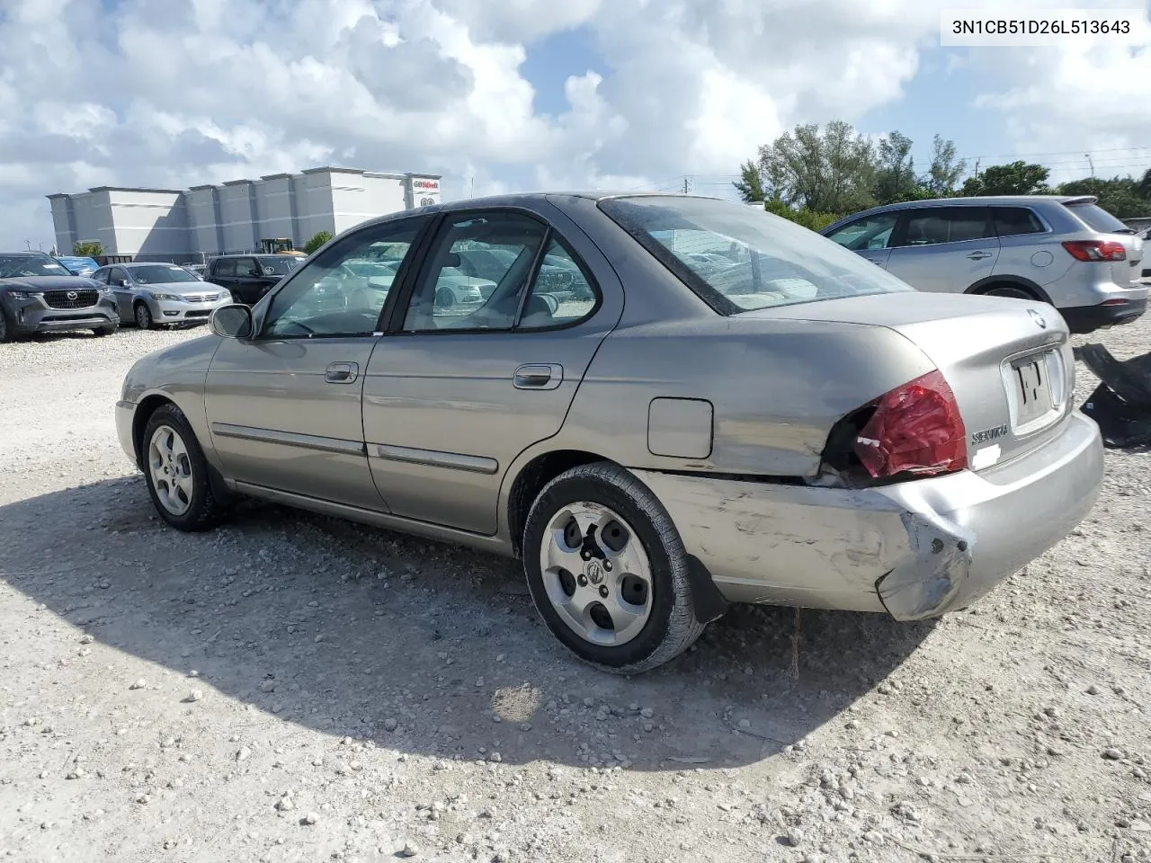 2006 Nissan Sentra 1.8 VIN: 3N1CB51D26L513643 Lot: 78660514