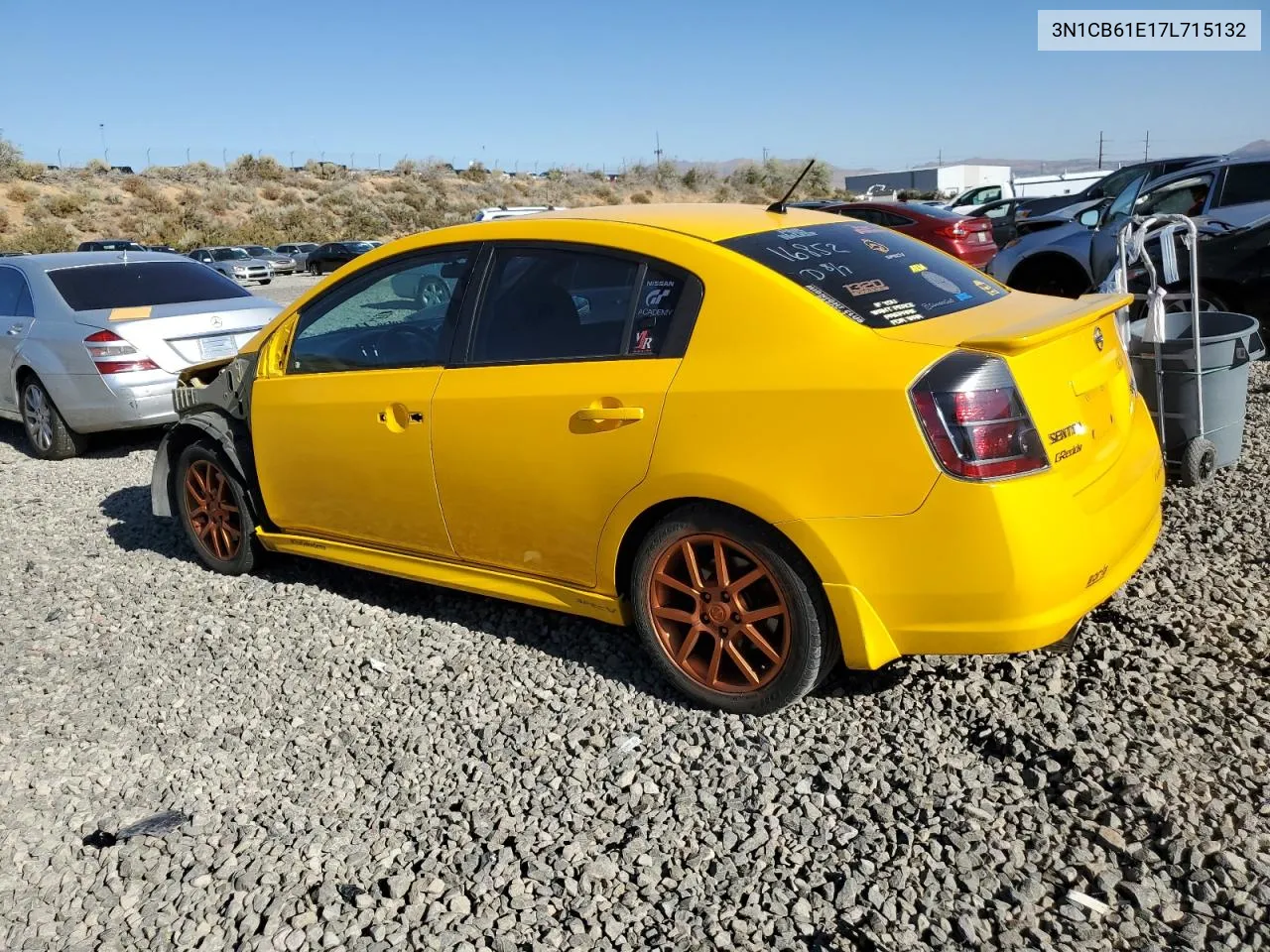 2007 Nissan Sentra Se-R Spec V VIN: 3N1CB61E17L715132 Lot: 69225604