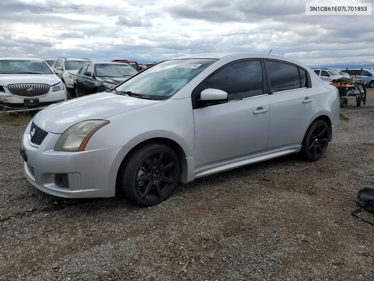 2007 Nissan Sentra Se-R Spec V VIN: 3N1CB61E07L701853 Lot: 71482744