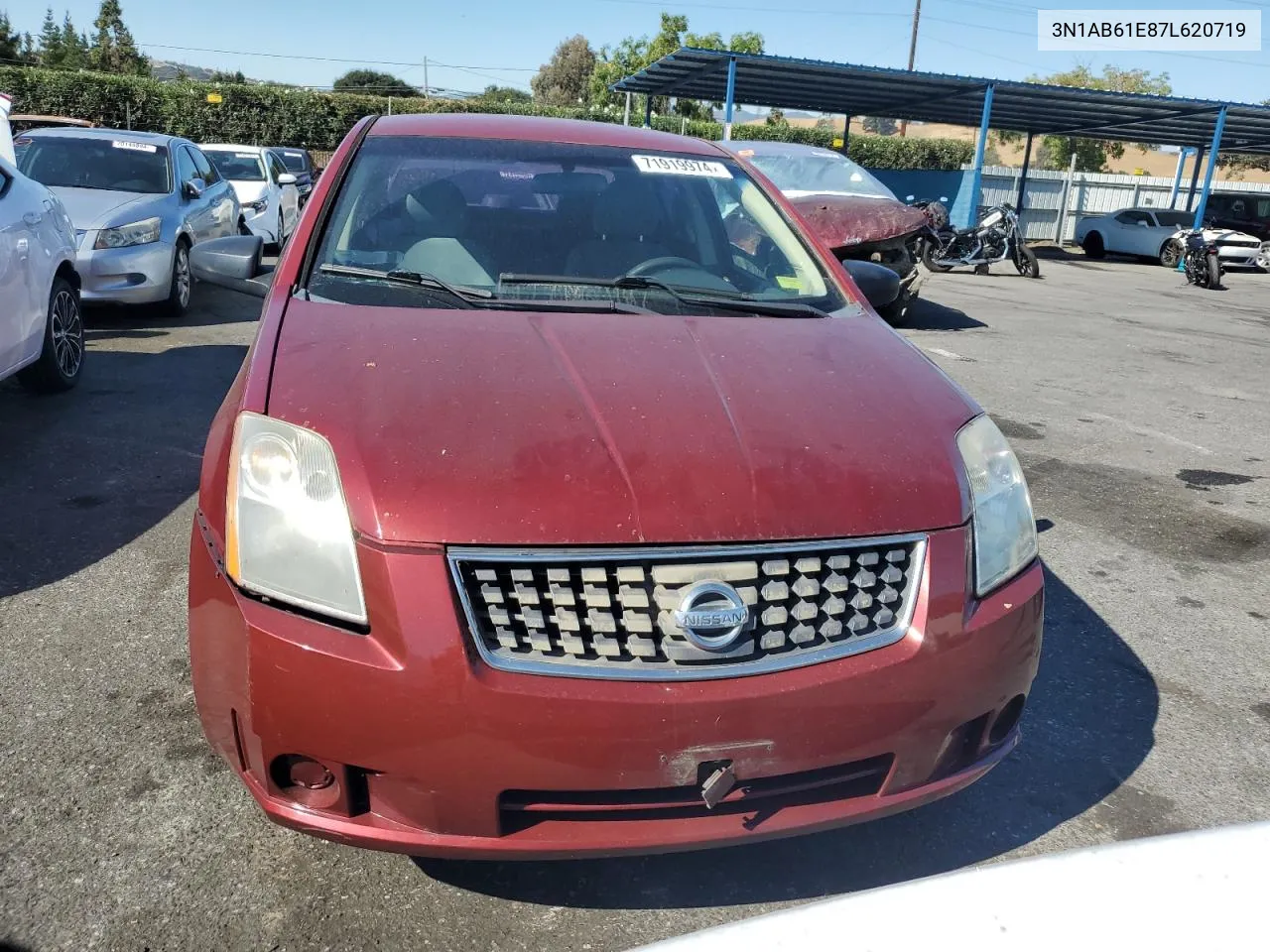 2007 Nissan Sentra 2.0 VIN: 3N1AB61E87L620719 Lot: 71919974