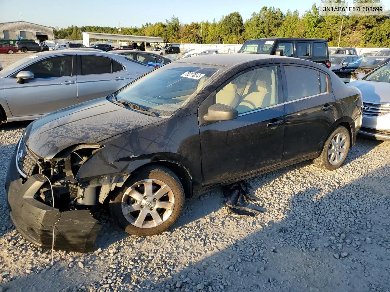 2007 Nissan Sentra 2.0 VIN: 3N1AB61E57L603599 Lot: 75219874