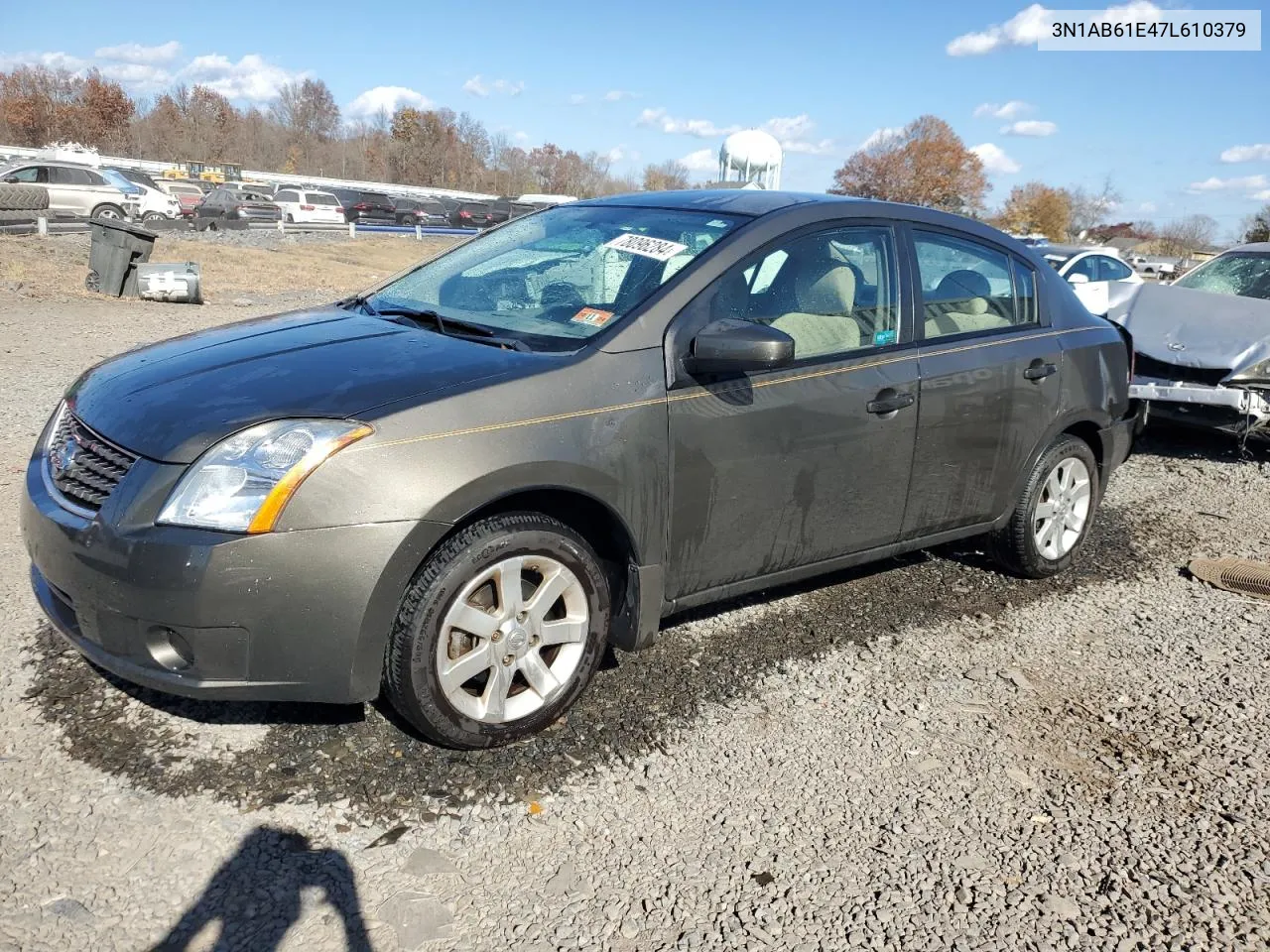 2007 Nissan Sentra 2.0 VIN: 3N1AB61E47L610379 Lot: 78096284