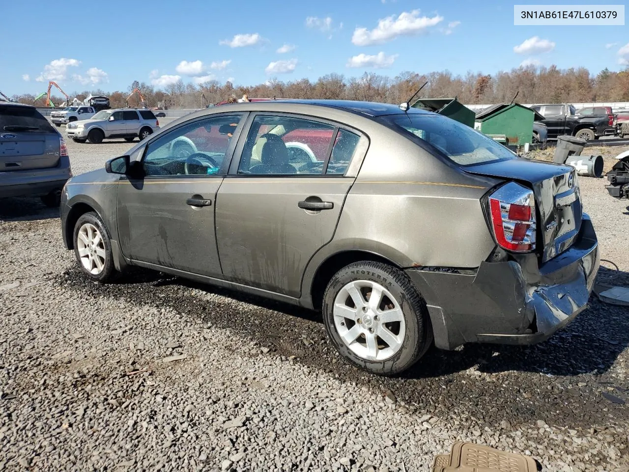 2007 Nissan Sentra 2.0 VIN: 3N1AB61E47L610379 Lot: 78096284