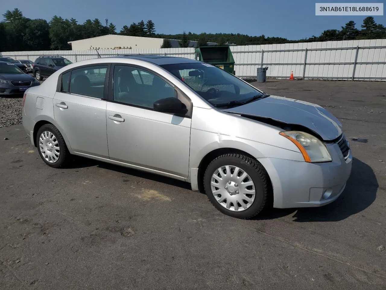 2008 Nissan Sentra 2.0 VIN: 3N1AB61E18L688619 Lot: 66273824