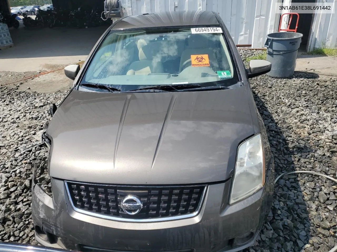 2008 Nissan Sentra 2.0 VIN: 3N1AB61E38L691442 Lot: 66949194