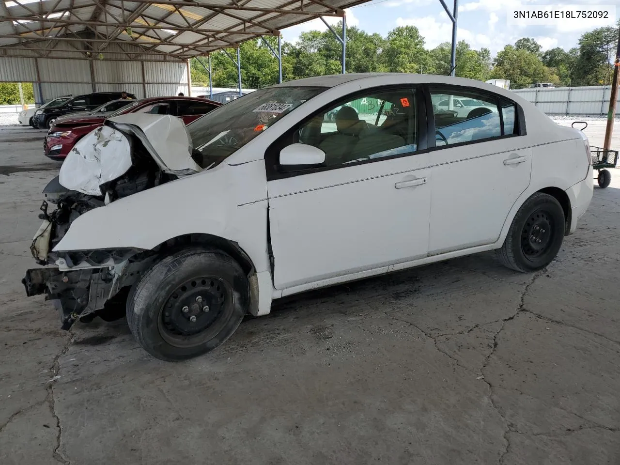 2008 Nissan Sentra 2.0 VIN: 3N1AB61E18L752092 Lot: 68381034