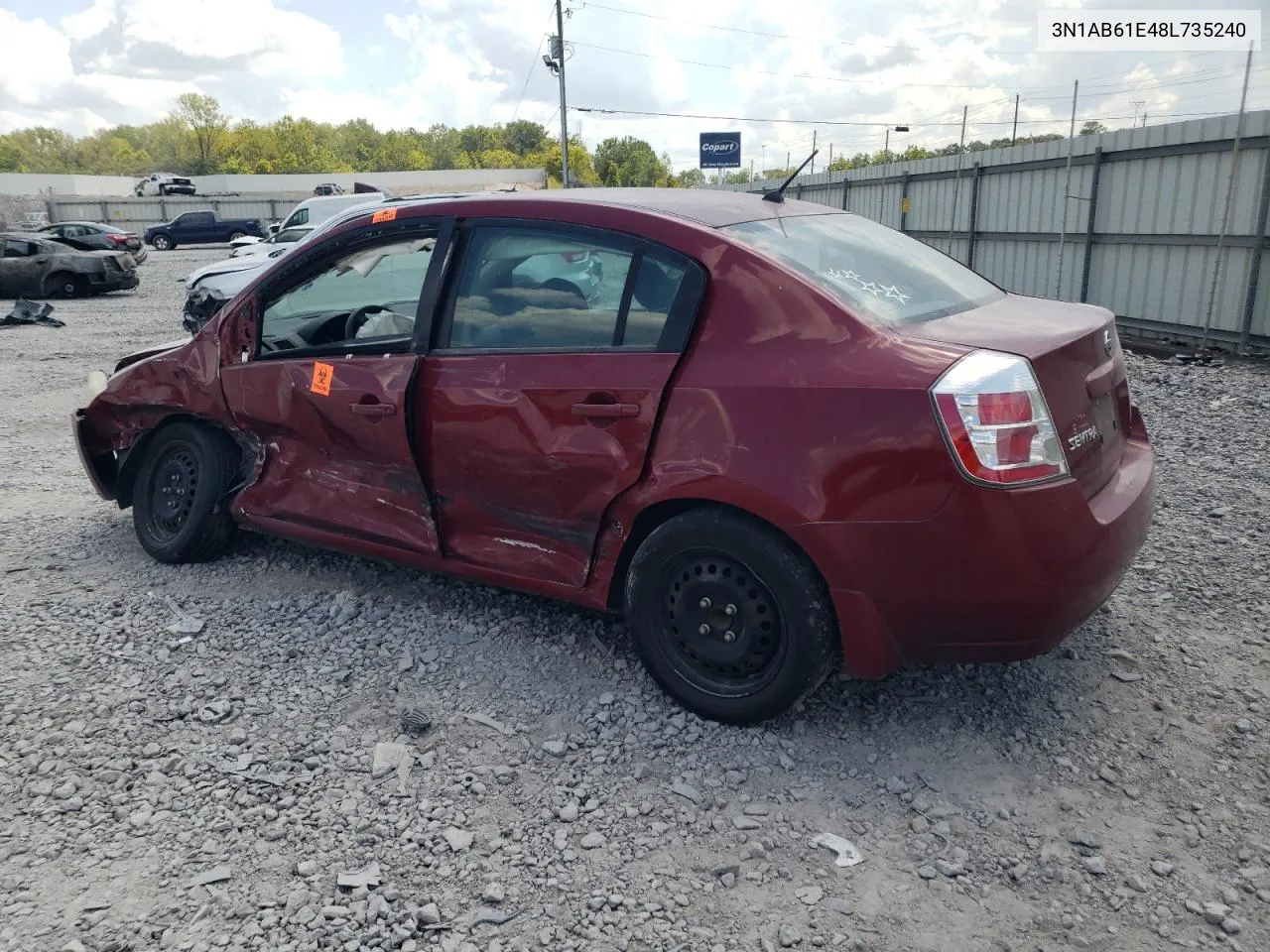 2008 Nissan Sentra 2.0 VIN: 3N1AB61E48L735240 Lot: 69380914