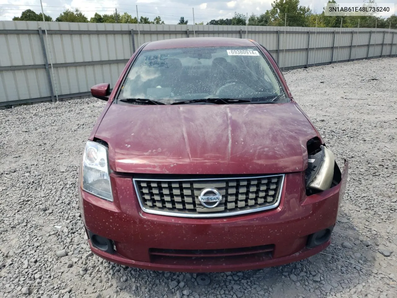 2008 Nissan Sentra 2.0 VIN: 3N1AB61E48L735240 Lot: 69380914