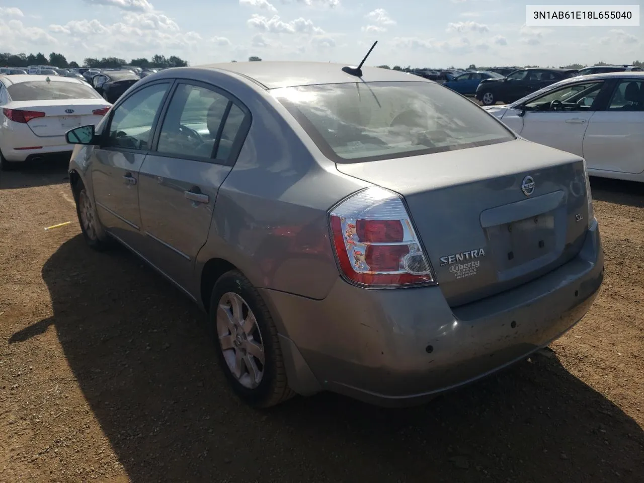 2008 Nissan Sentra 2.0 VIN: 3N1AB61E18L655040 Lot: 70293344