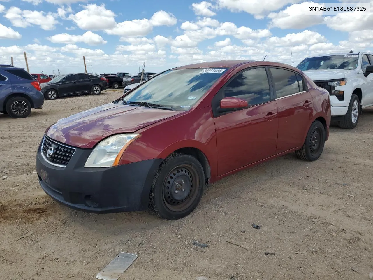 2008 Nissan Sentra 2.0 VIN: 3N1AB61E18L687325 Lot: 70441444