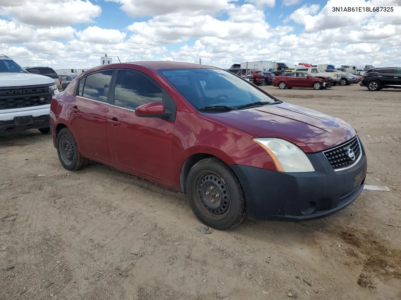 2008 Nissan Sentra 2.0 VIN: 3N1AB61E18L687325 Lot: 70441444