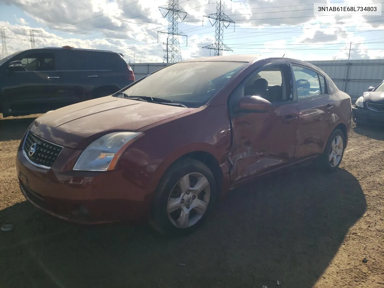 2008 Nissan Sentra 2.0 VIN: 3N1AB61E68L734803 Lot: 70538354