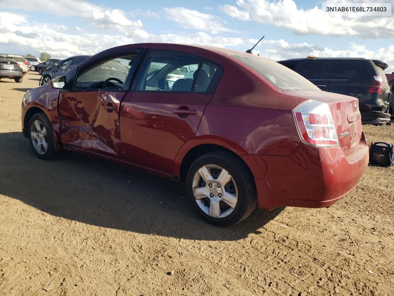 2008 Nissan Sentra 2.0 VIN: 3N1AB61E68L734803 Lot: 70538354