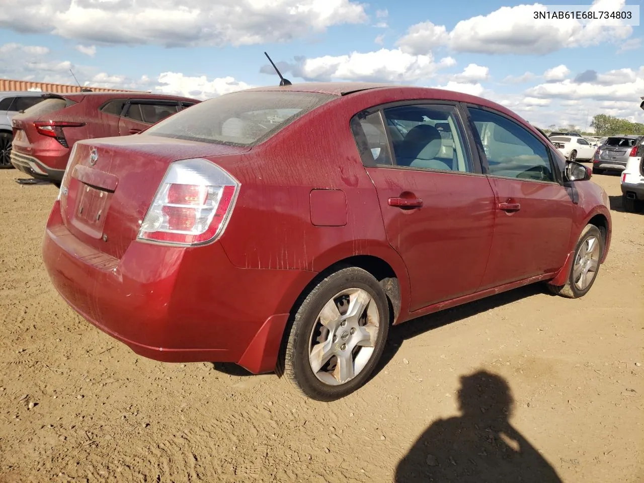 2008 Nissan Sentra 2.0 VIN: 3N1AB61E68L734803 Lot: 70538354