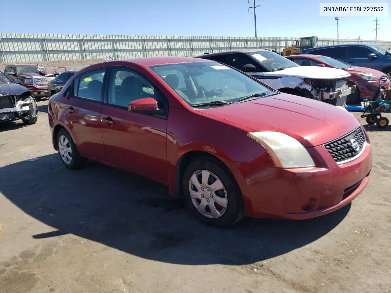 2008 Nissan Sentra 2.0 VIN: 3N1AB61E58L727552 Lot: 73009664