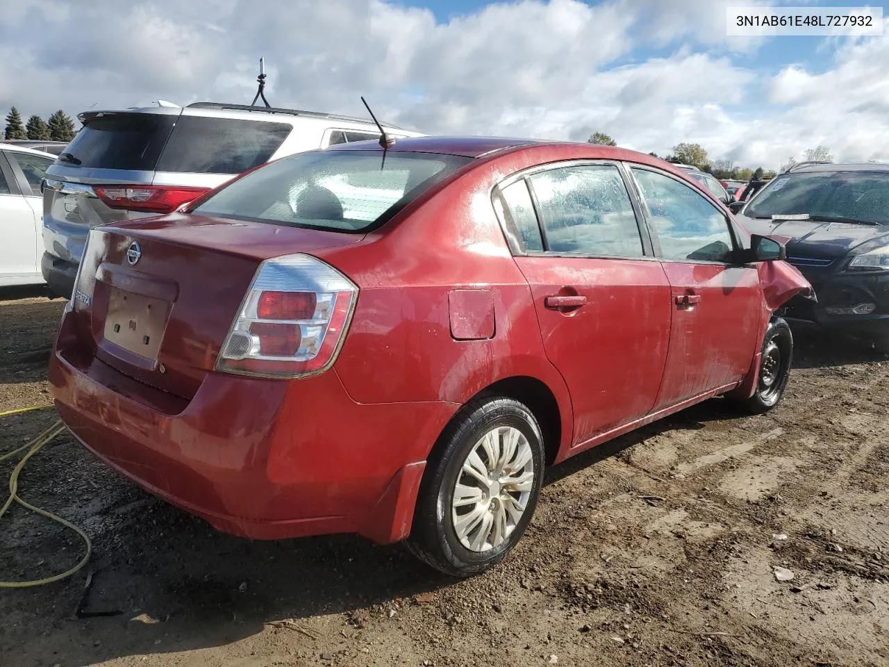 2008 Nissan Sentra 2.0 VIN: 3N1AB61E48L727932 Lot: 76203964