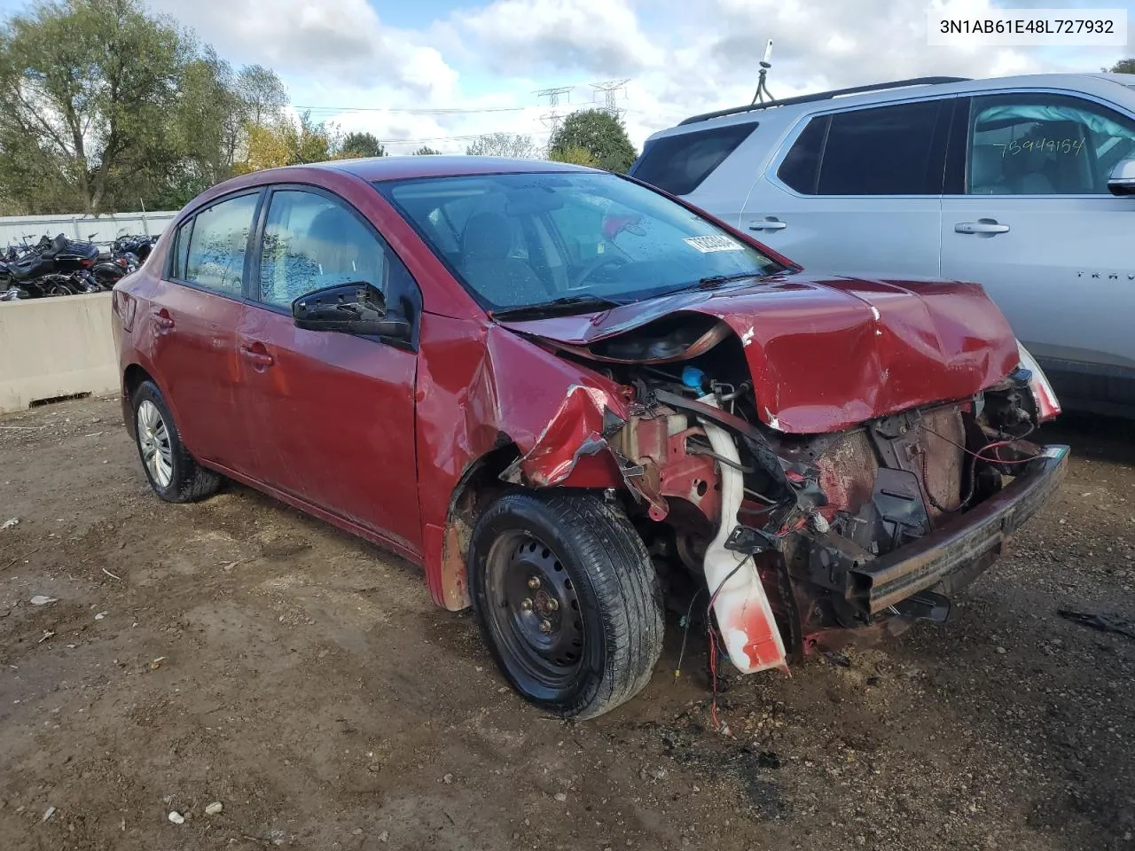 2008 Nissan Sentra 2.0 VIN: 3N1AB61E48L727932 Lot: 76203964