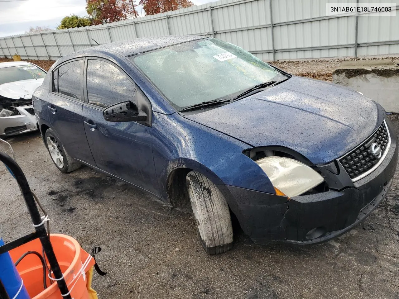 2008 Nissan Sentra 2.0 VIN: 3N1AB61E18L746003 Lot: 77402984