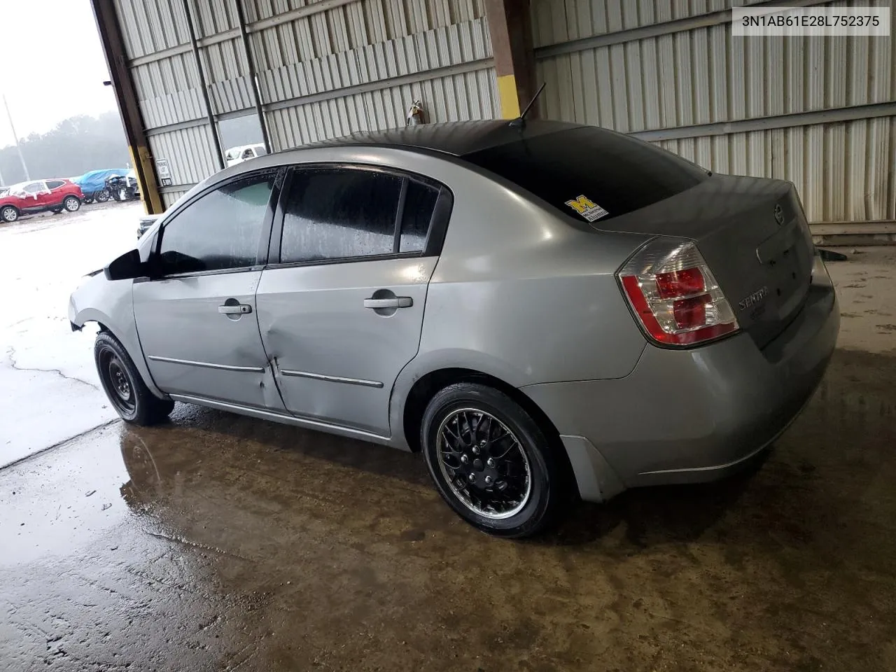 2008 Nissan Sentra 2.0 VIN: 3N1AB61E28L752375 Lot: 79082434