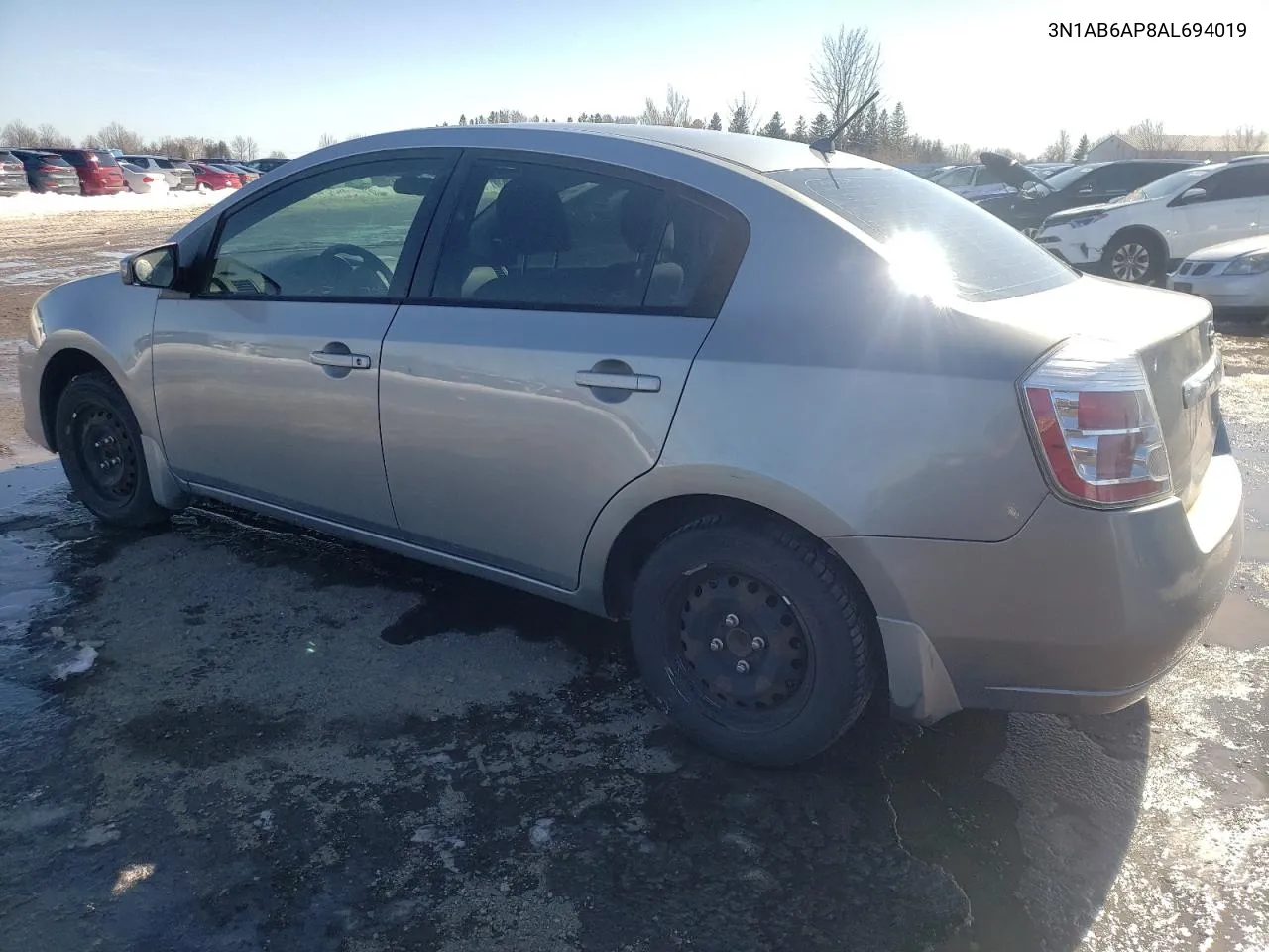 2010 Nissan Sentra 2.0 VIN: 3N1AB6AP8AL694019 Lot: 35849733