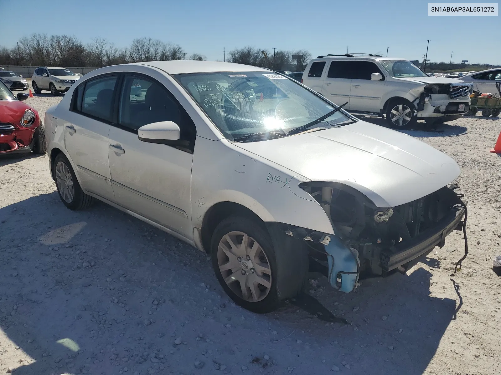 2010 Nissan Sentra 2.0 VIN: 3N1AB6AP3AL651272 Lot: 43294334