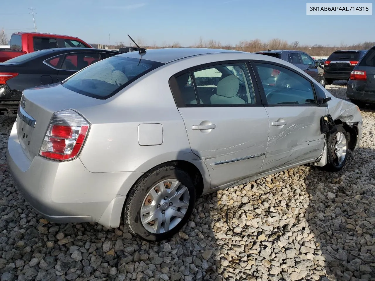 2010 Nissan Sentra 2.0 VIN: 3N1AB6AP4AL714315 Lot: 44462384