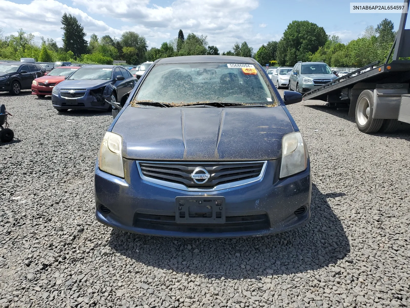 2010 Nissan Sentra 2.0 VIN: 3N1AB6AP2AL654597 Lot: 55686094