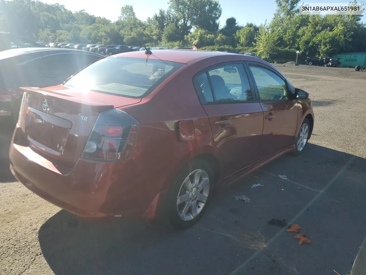 2010 Nissan Sentra 2.0 VIN: 3N1AB6APXAL651981 Lot: 67080594