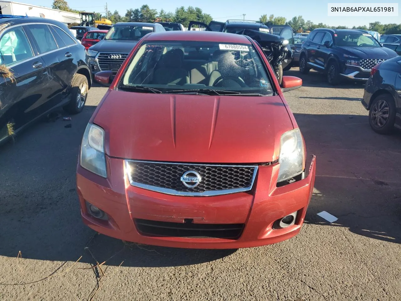 2010 Nissan Sentra 2.0 VIN: 3N1AB6APXAL651981 Lot: 67080594