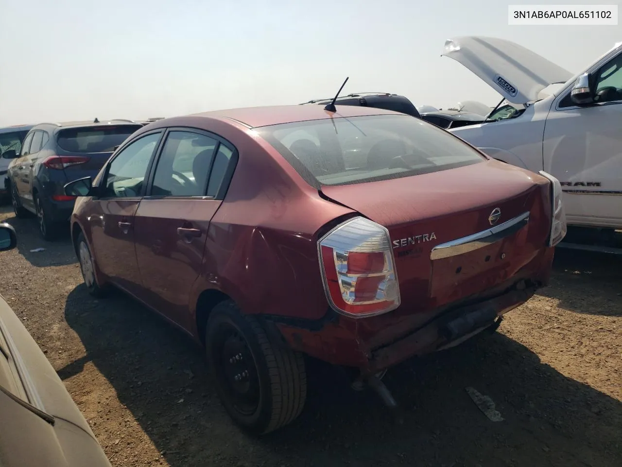 2010 Nissan Sentra 2.0 VIN: 3N1AB6AP0AL651102 Lot: 68838774