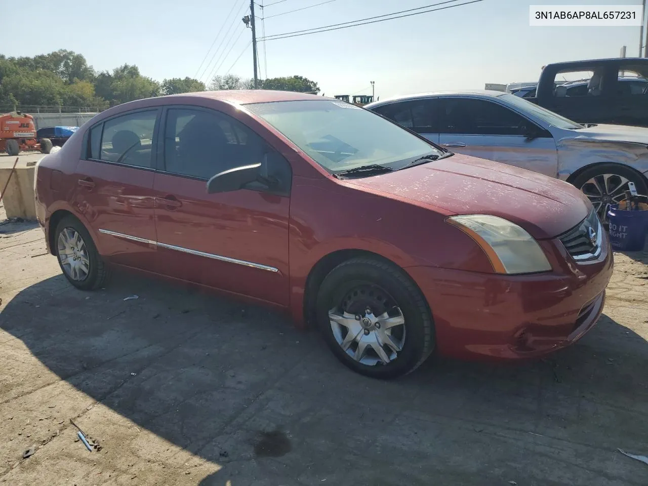 2010 Nissan Sentra 2.0 VIN: 3N1AB6AP8AL657231 Lot: 68995444