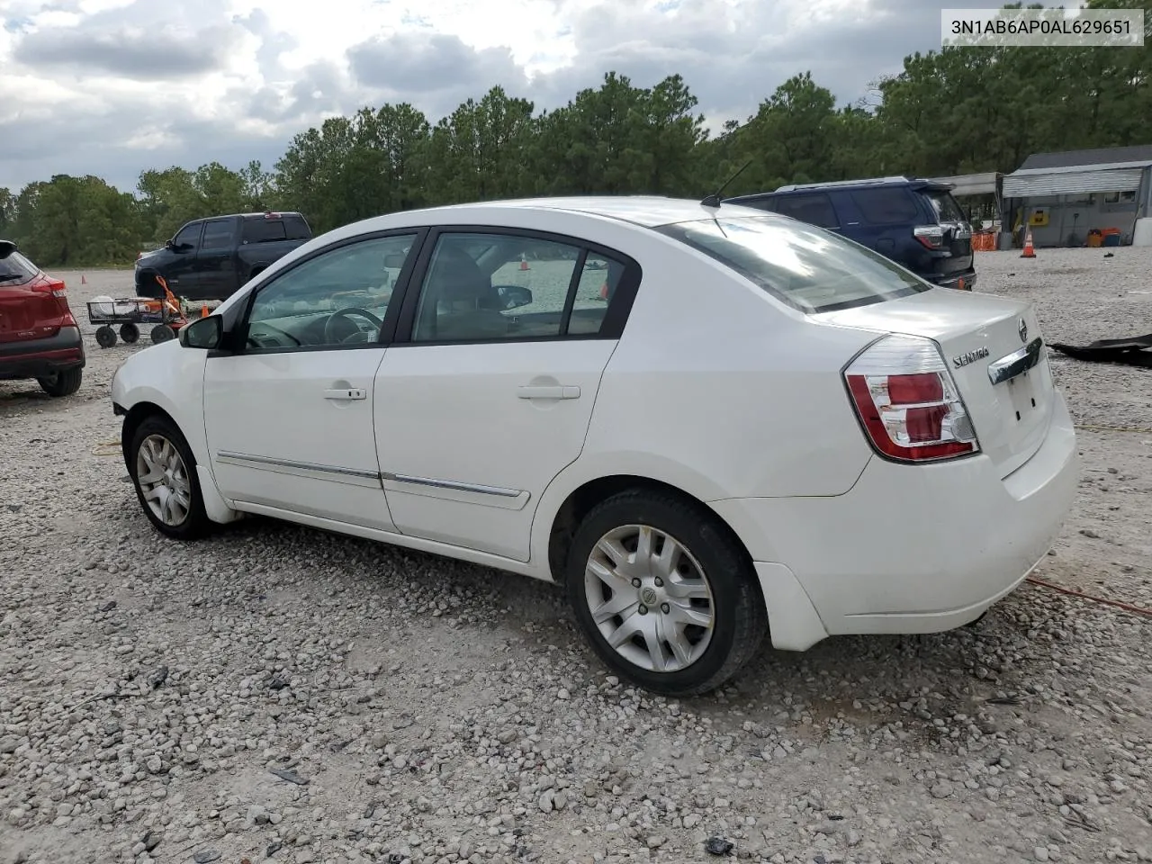 2010 Nissan Sentra 2.0 VIN: 3N1AB6AP0AL629651 Lot: 70319784