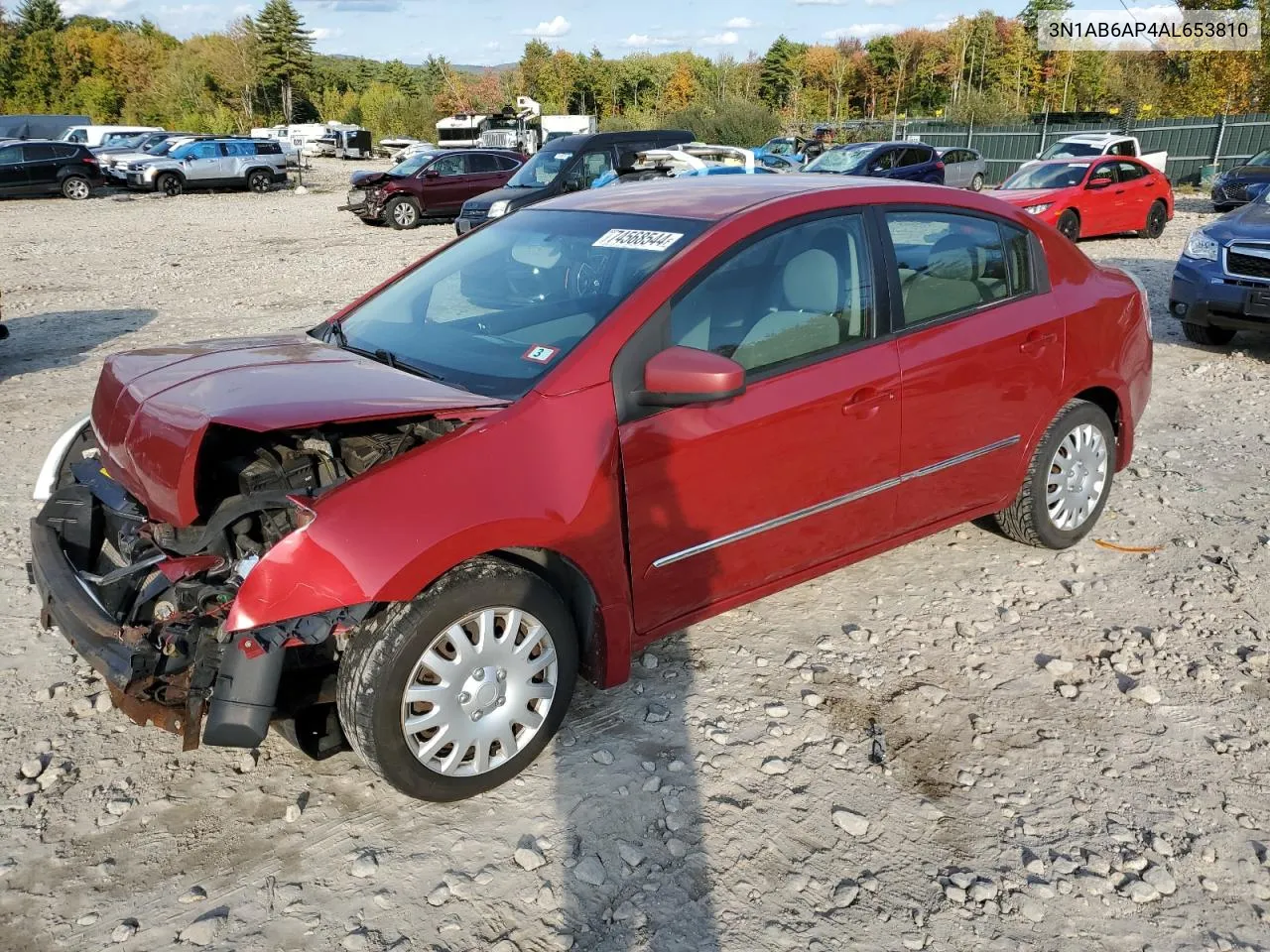 2010 Nissan Sentra 2.0 VIN: 3N1AB6AP4AL653810 Lot: 74568544