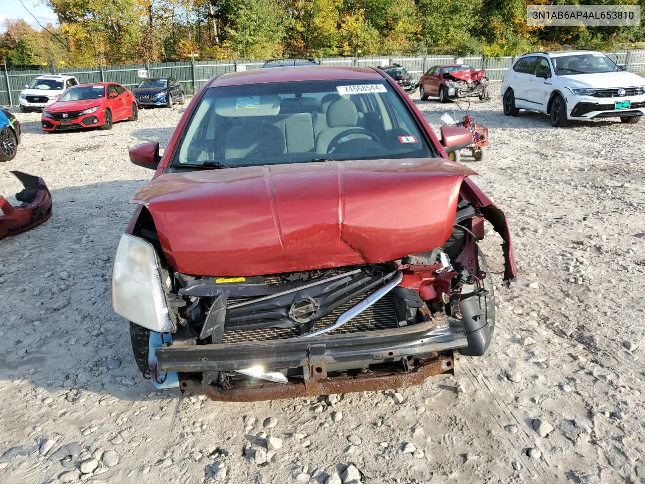 2010 Nissan Sentra 2.0 VIN: 3N1AB6AP4AL653810 Lot: 74568544