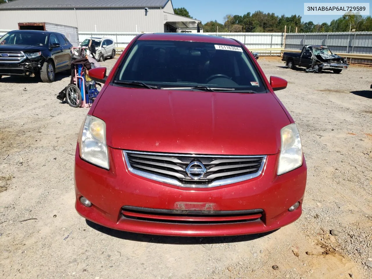 2010 Nissan Sentra 2.0 VIN: 3N1AB6AP6AL729589 Lot: 75116304