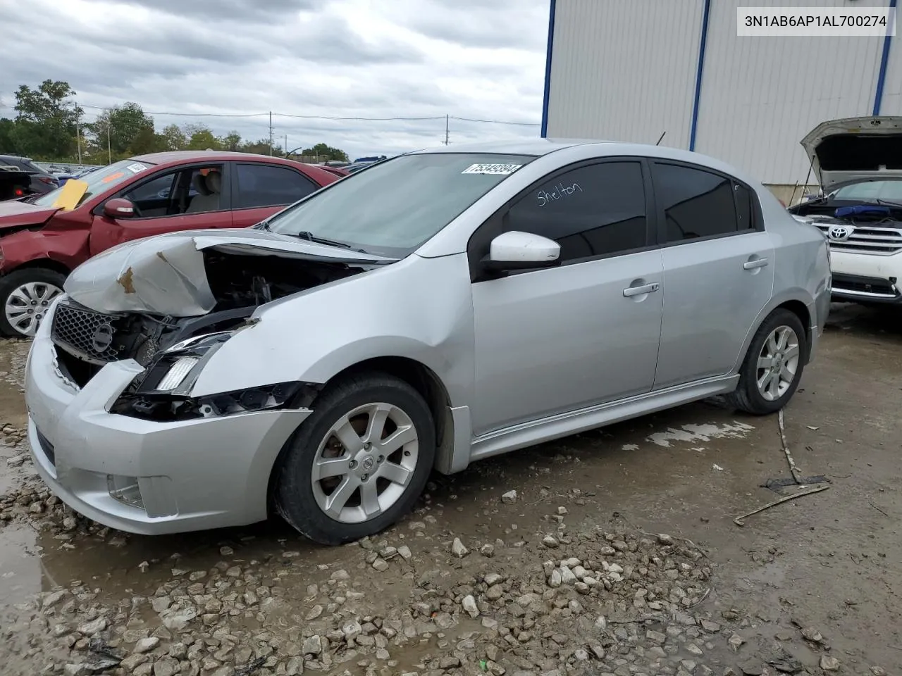 2010 Nissan Sentra 2.0 VIN: 3N1AB6AP1AL700274 Lot: 75349394