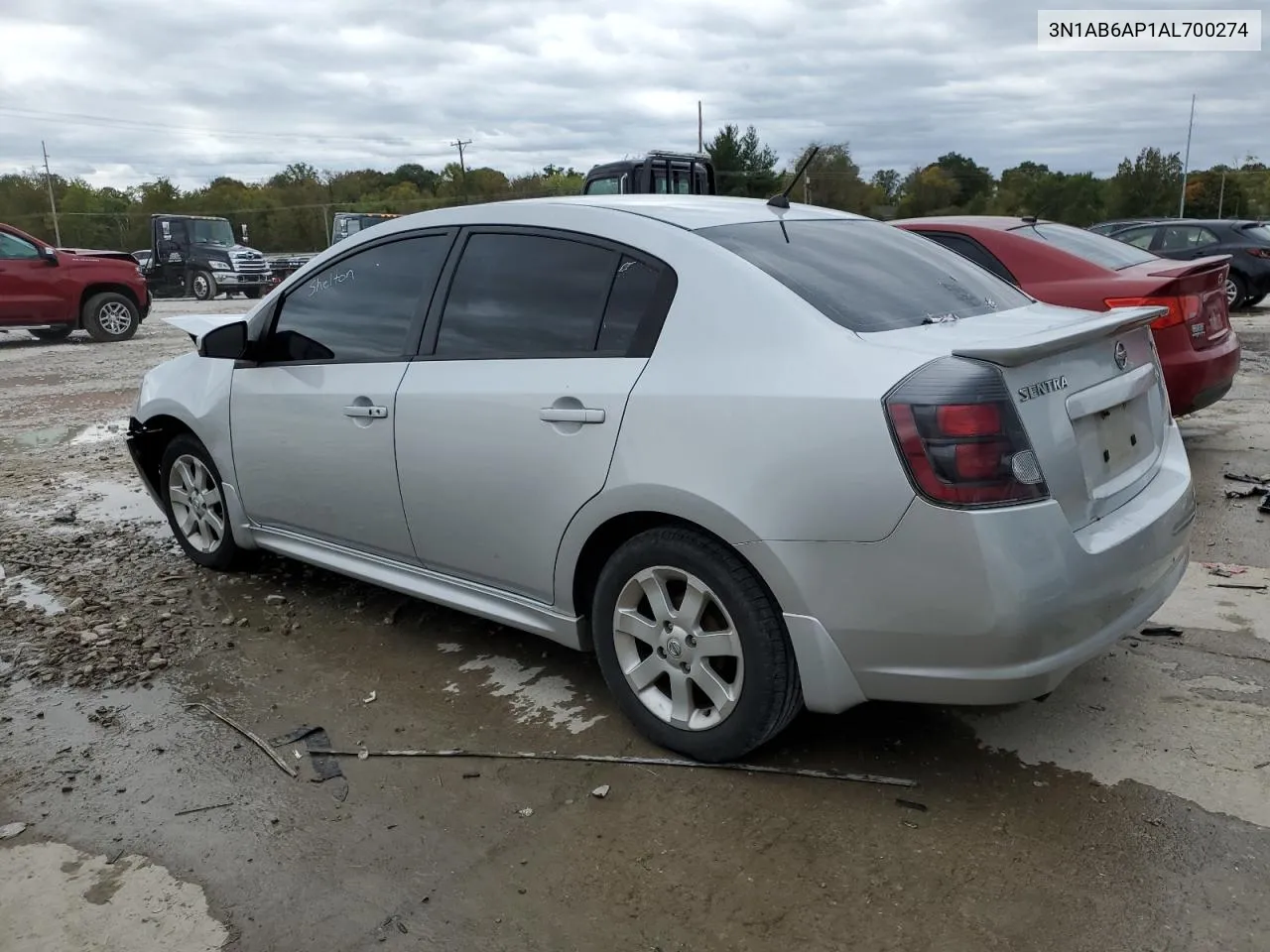 2010 Nissan Sentra 2.0 VIN: 3N1AB6AP1AL700274 Lot: 75349394